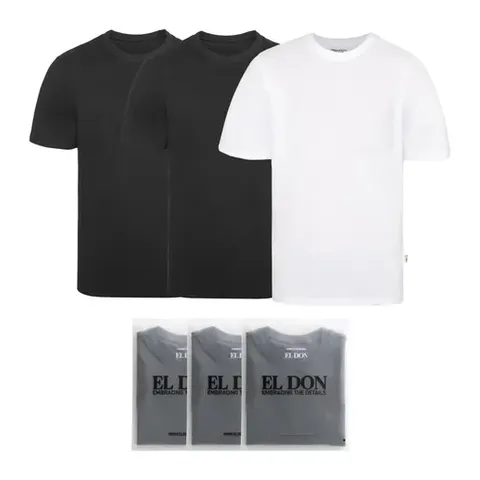 Pack x3 remeras básicas slim El Don hombre algodón
