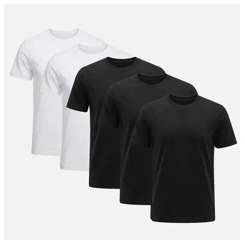 Pack x5 remera básica hombre manga corta 100% algodón
